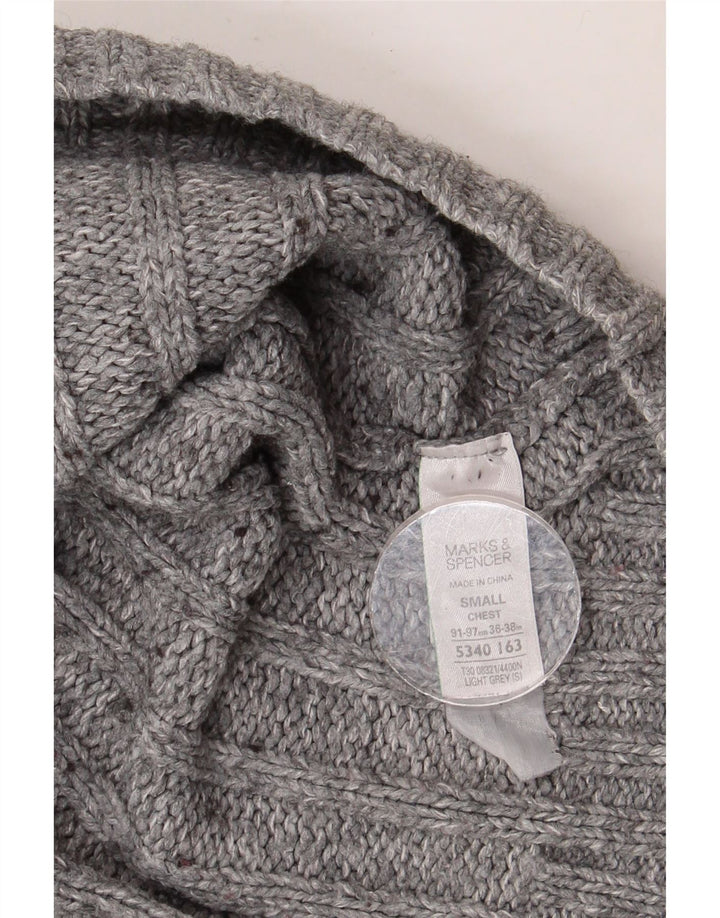 Ανδρικό πουλόβερ με φερμουάρ MARKS & SPENCER Μικρό γκρι ακρυλικό