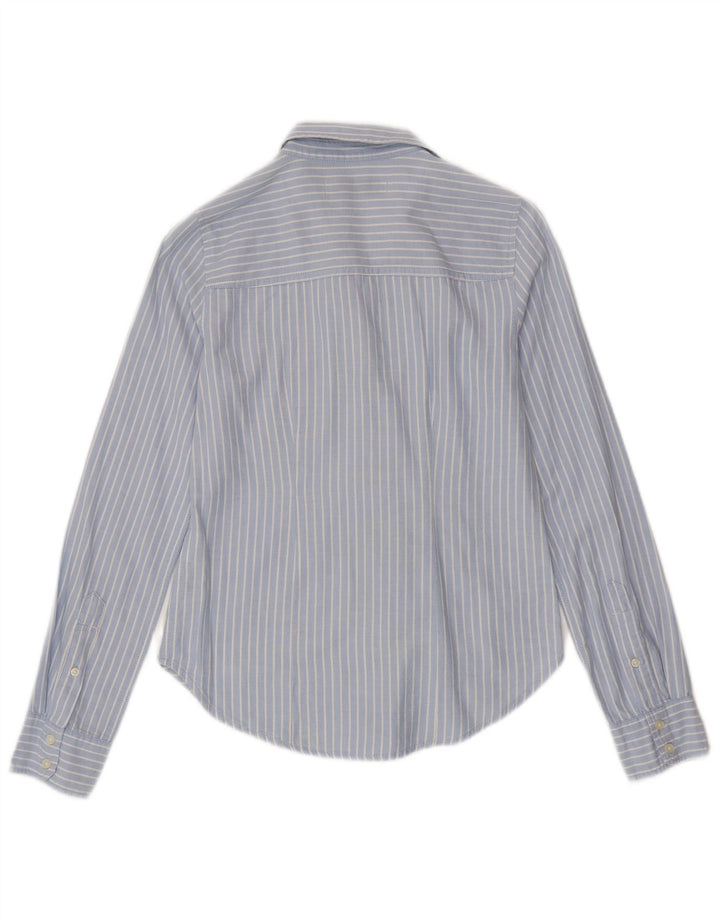 ABERCROMBIE & FITCH Γυναικείο πουκάμισο UK 6 XS Μπλε ριγέ βαμβακερό