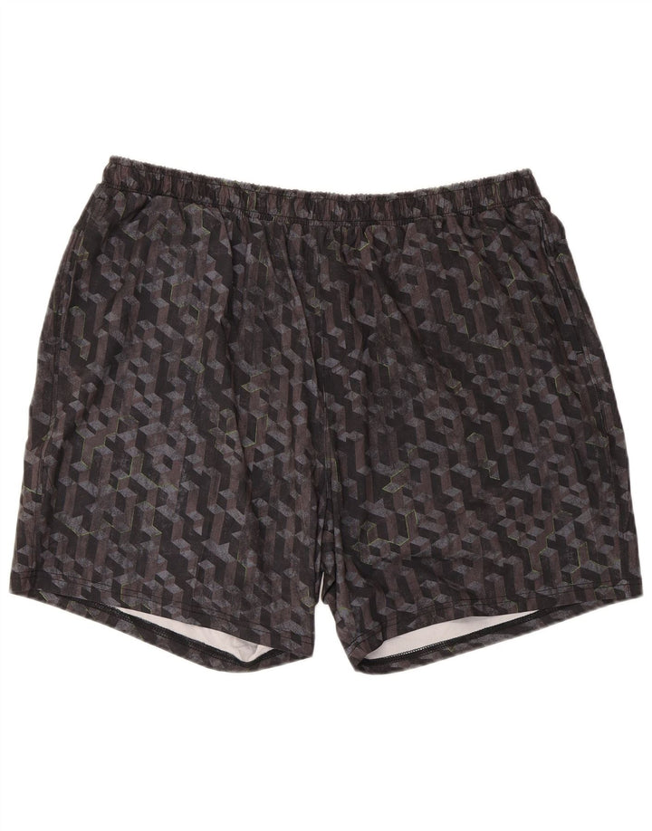 Ανδρικό αθλητικό σορτς Mountain Warehouse 2XL Μαύρο γεωμετρικό πολυεστέρα