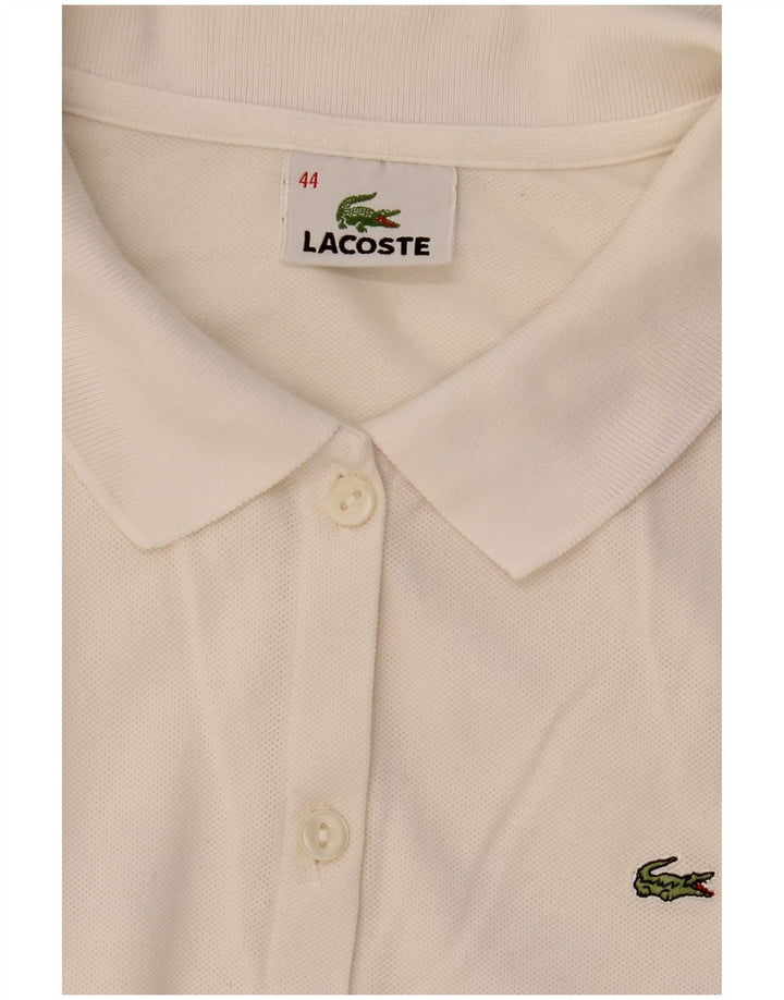 Γυναικείο κοντομάνικο πουκάμισο Lacoste Μπλούζα Μέγεθος 44 Μεγάλο Λευκό