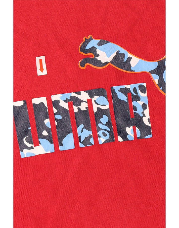 Ανδρικό γραφικό T-Shirt Puma Top μεγάλο κόκκινο βαμβακερό