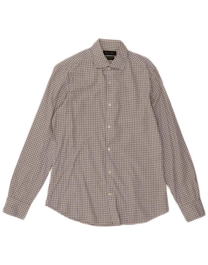Ανδρικό πουκάμισο Massimo Dutti Μικρό Γκρι Gingham