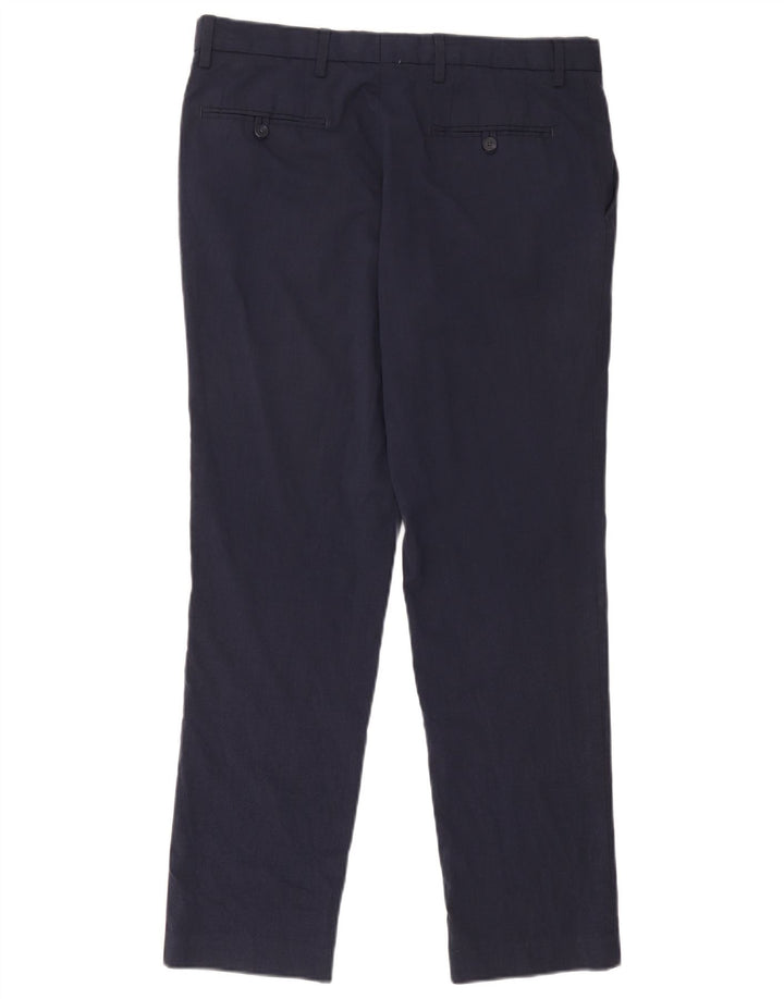 Marks & Spencer Ανδρικό παντελόνι Chino Slim Fit W34 L31 Navy Blue Polyester