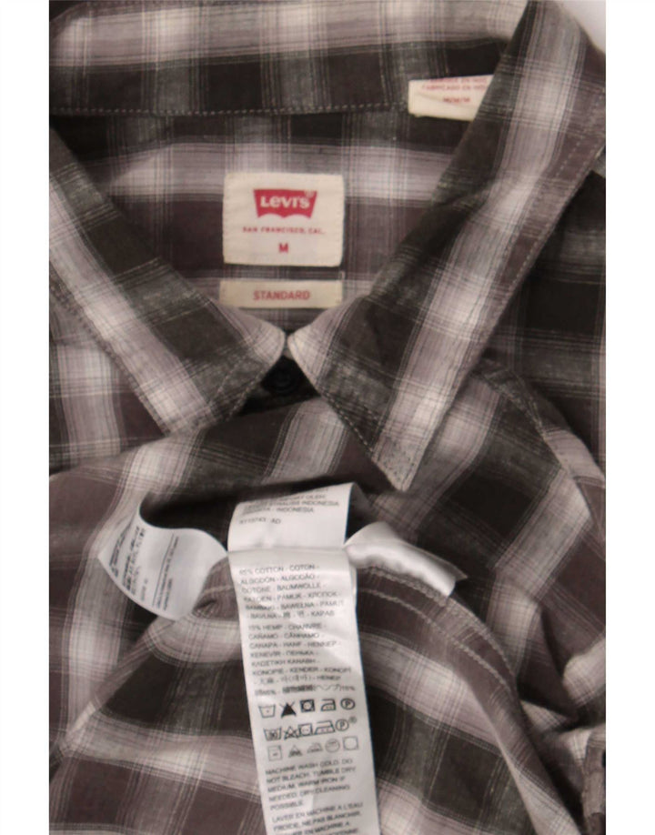 Ανδρικό πουκάμισο Levi's Standard Fit, μεσαίο γκρι βαμβακερό