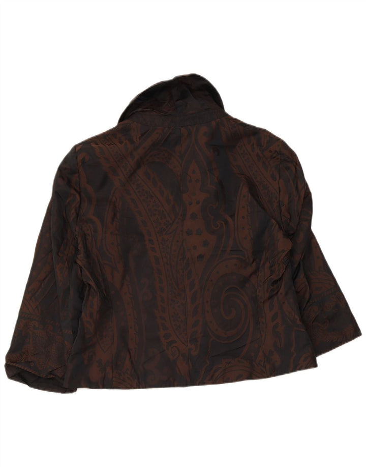 Phase Eight Γυναικείο 3/4 μανίκι σακάκι UK 14 Medium Brown Paisley