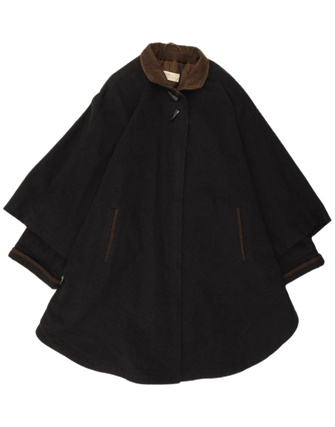 MADEMOISELLE Γυναικείο Petite Poncho Παλτό UK 20 2XL Γκρι παρθένο μαλλί