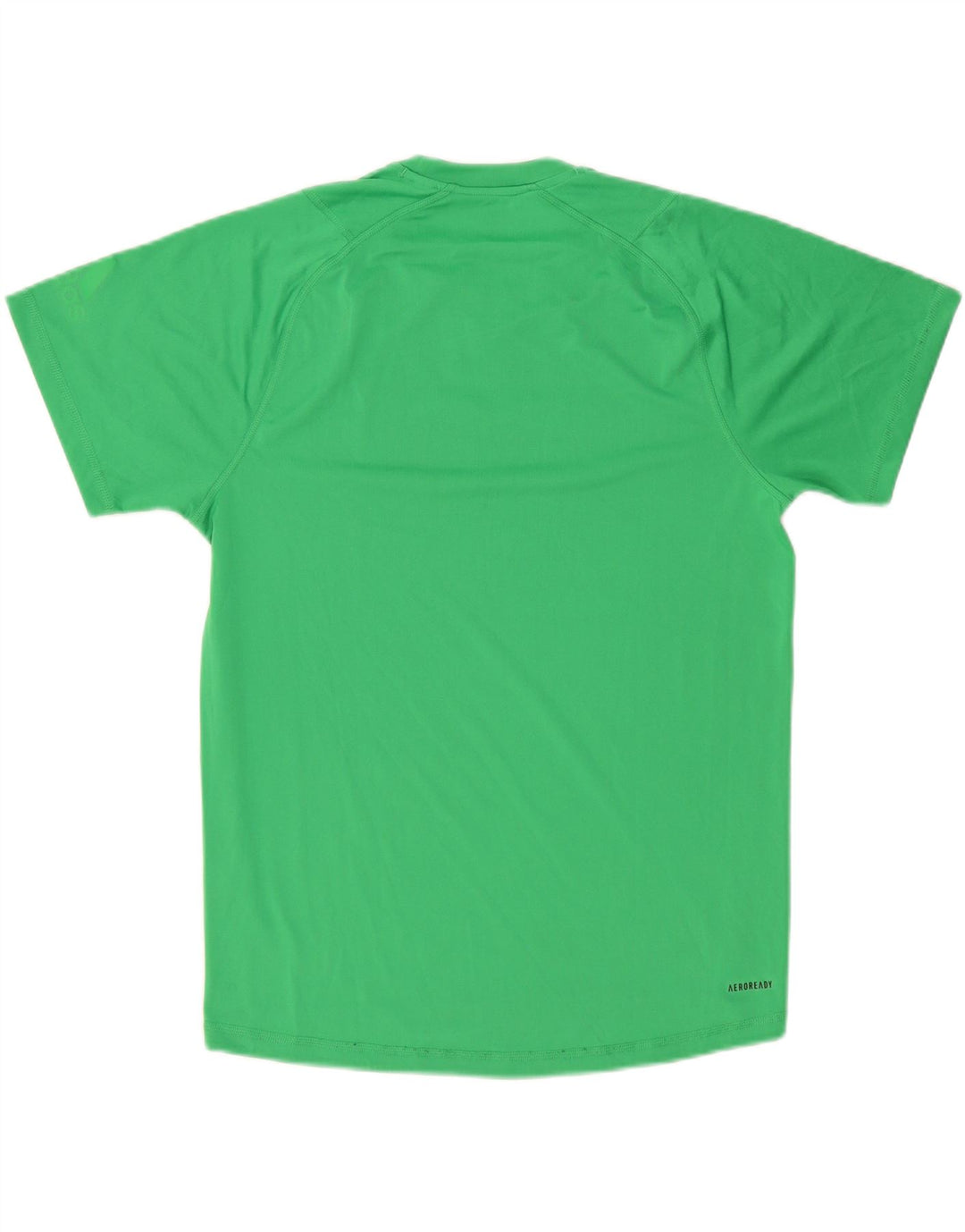 ADIDAS Mens Aeroready Graphic T-Shirt Top Medium Green Polyester Vintage Adidas and Second-Hand Adidas from Messina Hembry 
