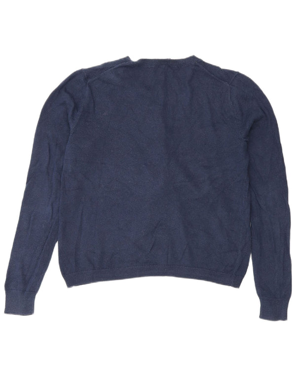 Crew Clothing Γυναικεία ζακέτα πουλόβερ UK 10 Small Navy Blue Cotton