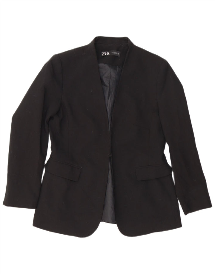 Zara Γυναικείο Σακάκι Μπλέιζερ UK 18 XL Μαύρο Πολυεστέρας