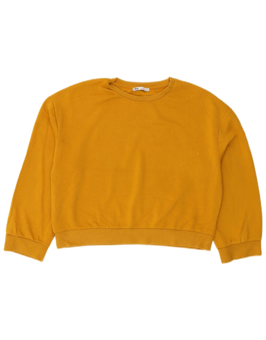 Zara Γυναικεία φούτερ μεγάλου μεγέθους Jumper UK 10 Small Yellow