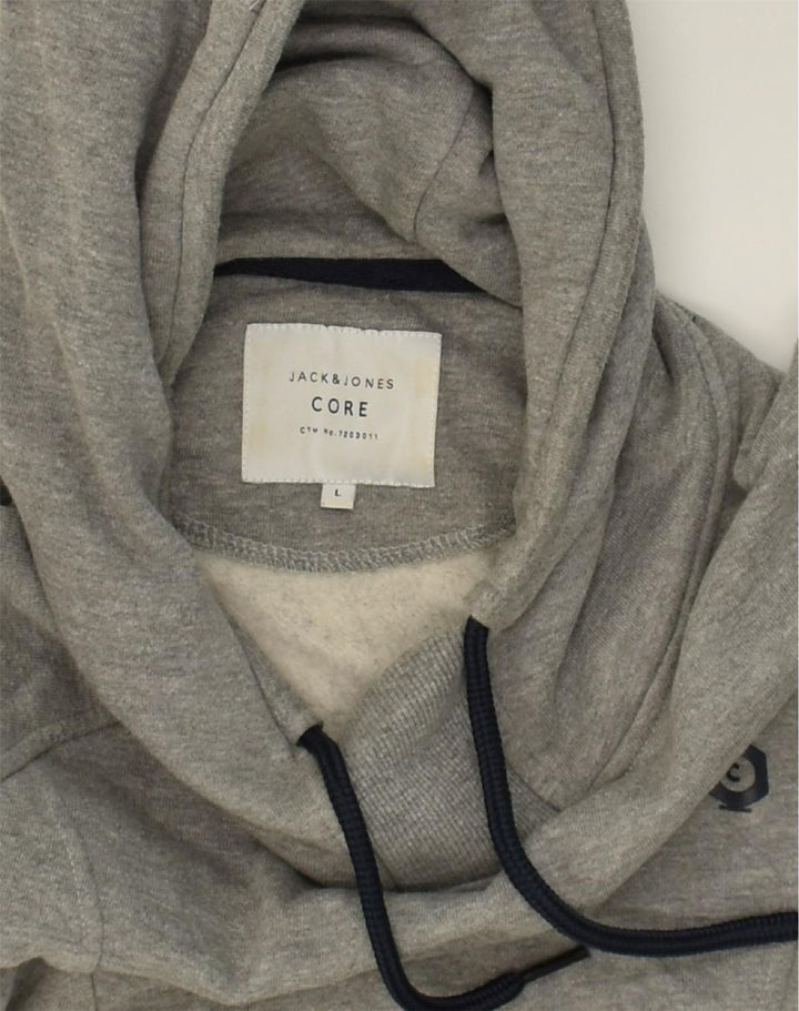JACK & JONES Mens Hoodie Jumper Large Grey Cotton | Vintage Jack & Jones | Thrift | Second-Hand Jack & Jones | Used Clothing | Messina Hembry 