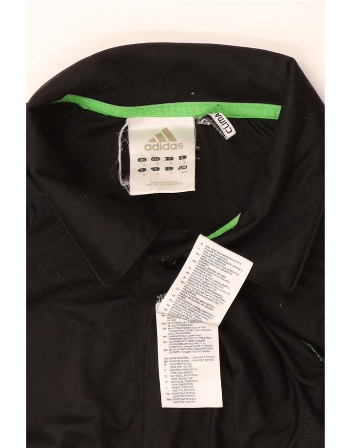 Ανδρικό πουκάμισο Adidas Climalite Polo Medium μαύρο πολυεστέρα