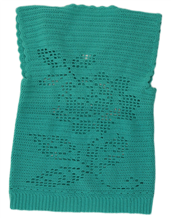 VINTAGE Womens Vest Tank Top UK 16 Large Turquoise