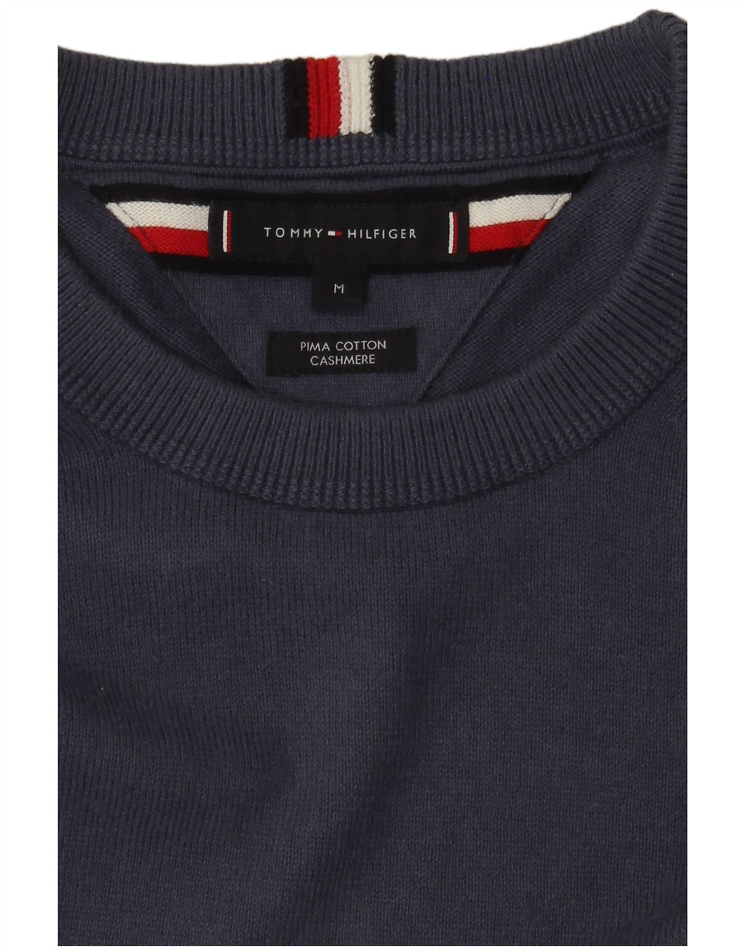Ανδρικό πουλόβερ με λαιμόκοψη Tommy Hilfiger, μεσαίο βαμβακερό
