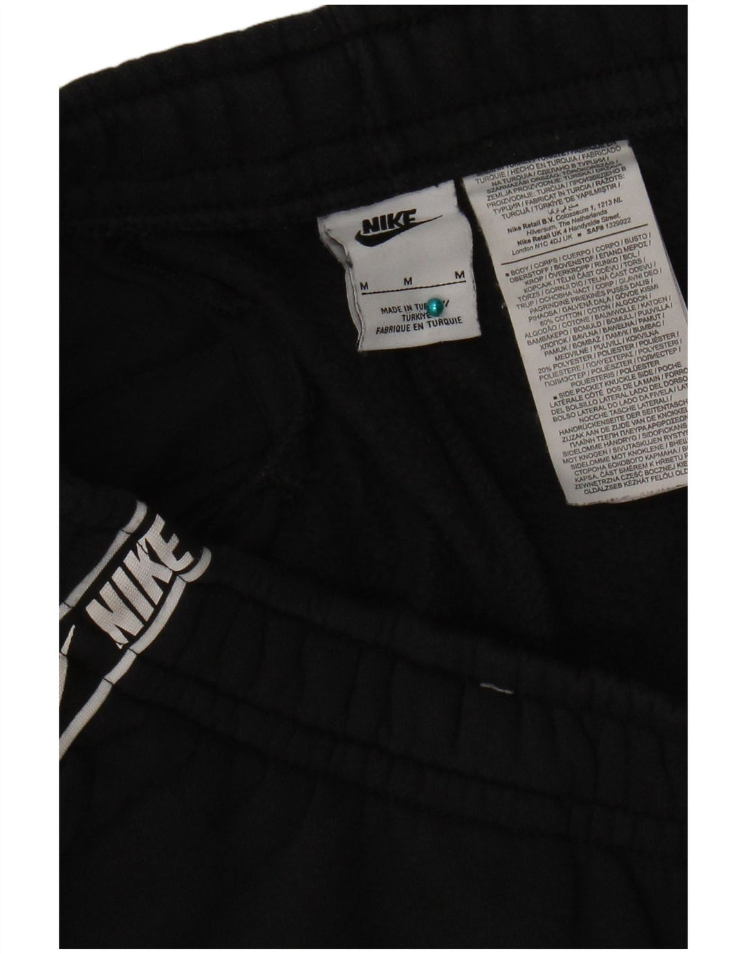 Ανδρική φόρμα γυμναστικής γραφική Nike, Joggers, μεσαίο μαύρο βαμβακερό