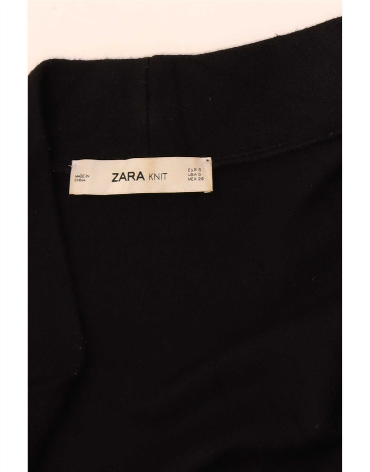 Zara Γυναικείο Longline Ανοιχτό Ζακέτα UK 10 Small Black