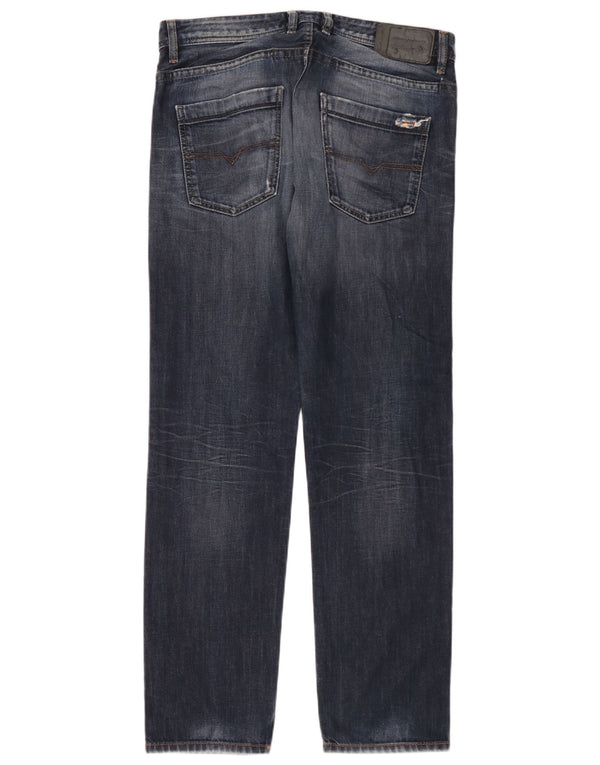 Diesel Mens Braddom Regular Carrot Slim Jeans W33 L32 Μπλε βαμβακερό