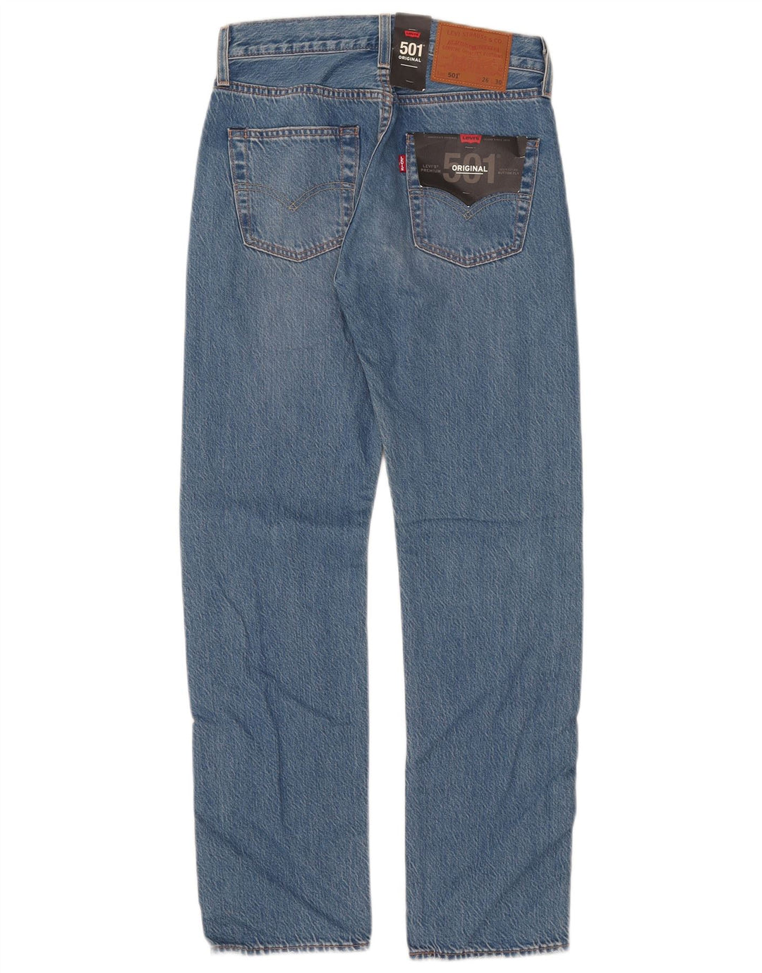 Levi's Womens 501 Straight Jeans W26 L30 Blue Cotton