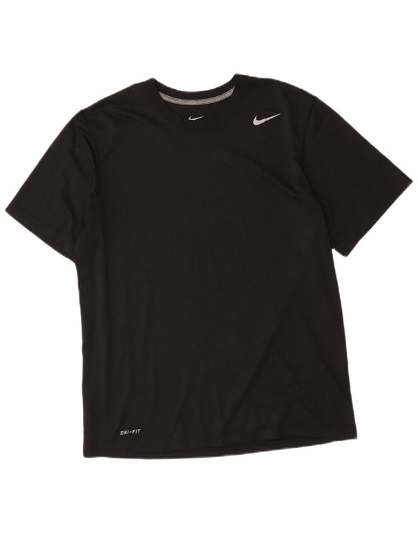 Ανδρικό T-Shirt Nike Dri Fit Top από μεσαίο μαύρο πολυεστέρα