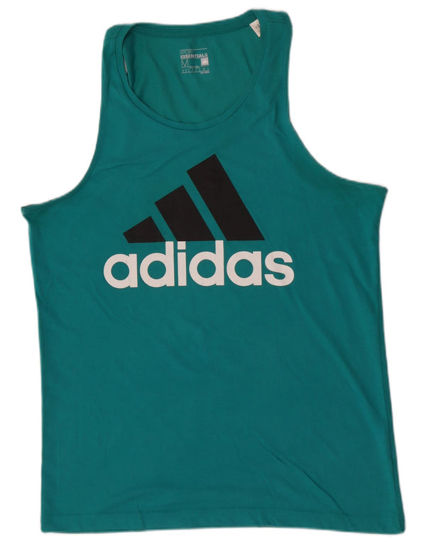 Adidas Ανδρικό γιλέκο Climalite Γραφικό Τοπ Μεσαίο Τυρκουάζ Βαμβάκι