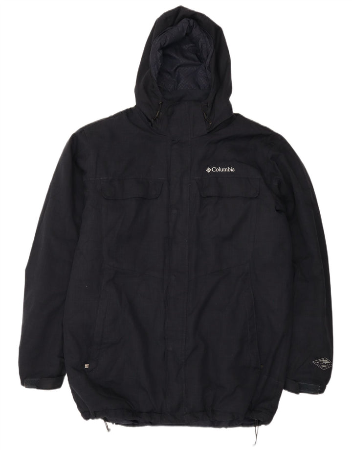 Ανδρικό μπουφάν με κουκούλα Columbia UK 40 Large Navy Blue Polyester