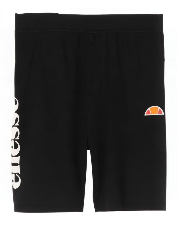 Γυναικείο γραφικό αθλητικό σορτς Ellesse UK 12 μεσαίο μαύρο βαμβακερό