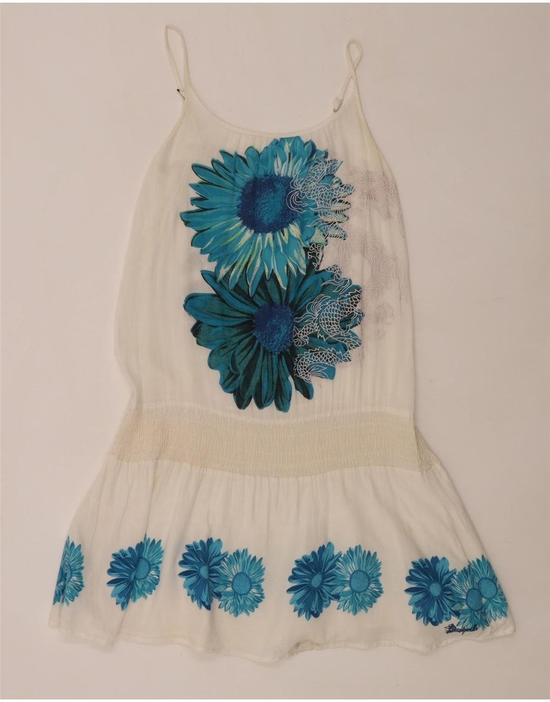 Desigual Γυναικείο Sundress Beach UK 10 Small White Floral