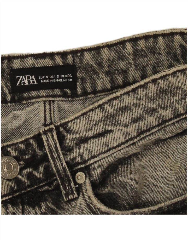 Zara Γυναικεία τζιν φούστα Distressed Small W26 Grey