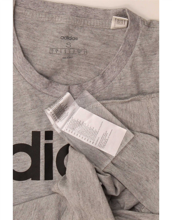 Ανδρικό γραφικό T-Shirt Adidas Top Μικρό γκρι βαμβακερό