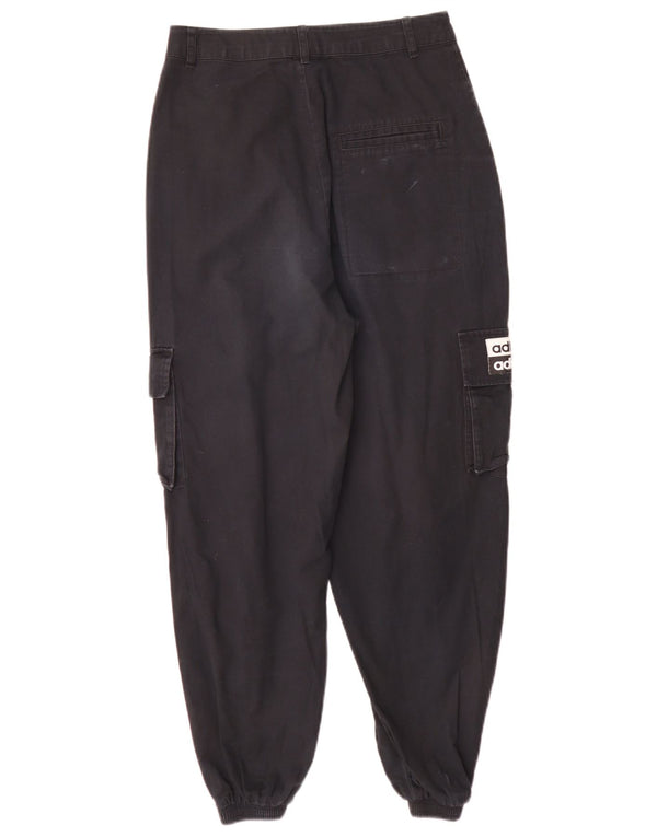 Adidas Γυναικεία ψηλόμεση Joggers Cargo Παντελόνι UK 8 Small W26 L27 Μαύρο