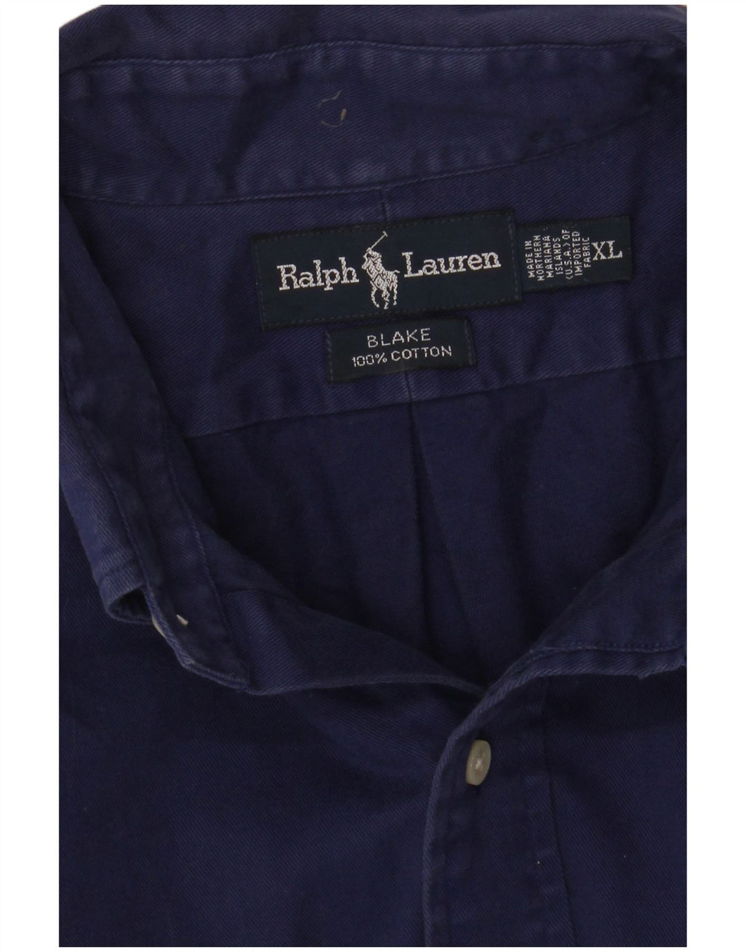 Ανδρικό μπλέικ πουκάμισο Ralph Lauren XL Navy Blue Cotton