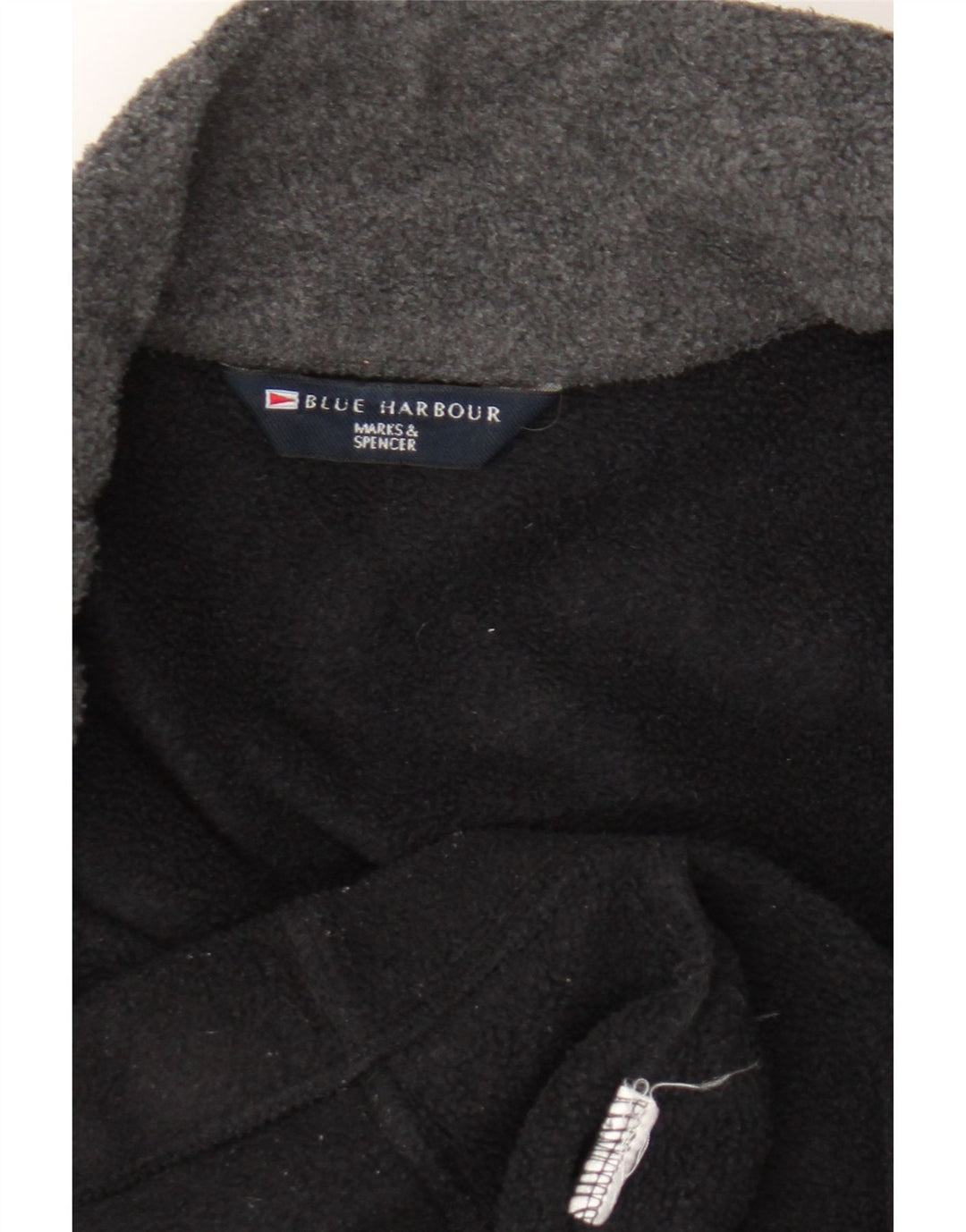 Marks & Spencer Ανδρικό Μπουφάν Μπλε Harbor Fleece UK 42 XL Μαύρο
