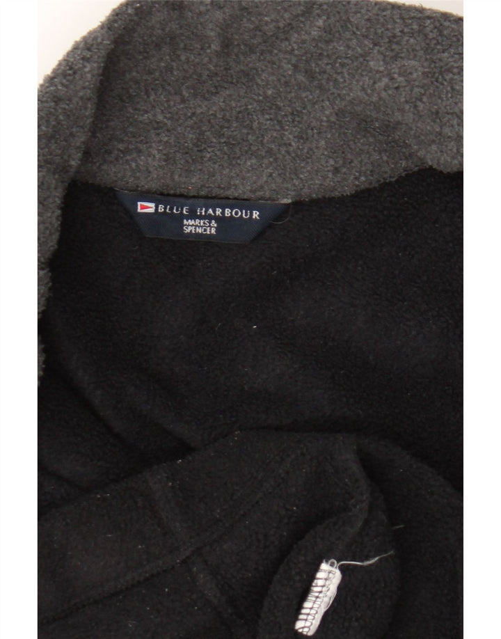 Marks & Spencer Ανδρικό Μπουφάν Μπλε Harbor Fleece UK 42 XL Μαύρο