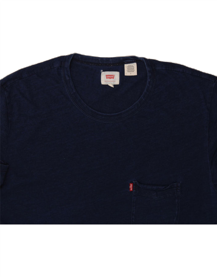 LEVI'S Mens T-Shirt Top Medium Navy Blue Vintage Levi's and Second-Hand Levi's from Messina Hembry 
