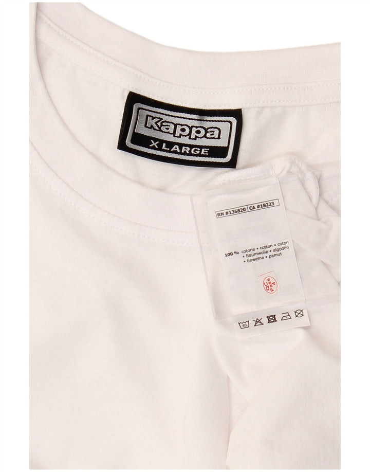 Ανδρικό T-Shirt KAPPA Top XL Λευκό βαμβακερό