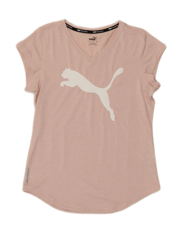 Γυναικείο γραφικό μπλουζάκι Puma Top UK 14 Medium Pink Polyester