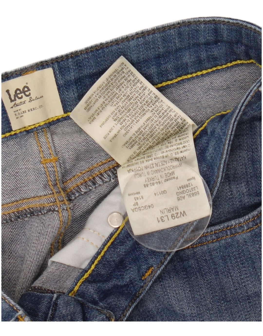 Lee Γυναικείο Marlin Straight Jeans W29 L27 Μπλε βαμβακερό