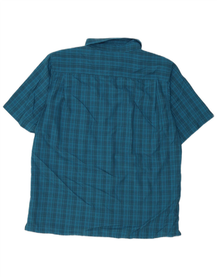 Eddie Bauer Ανδρικό κοντομάνικο πουκάμισο Μεγάλο μπλε καρό πολυεστέρα