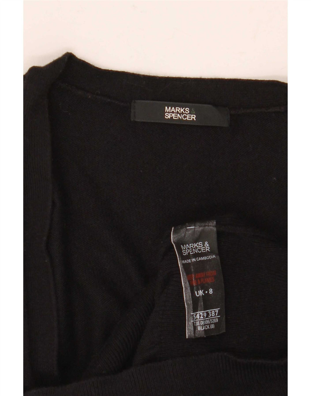 Marks & Spencer Γυναικείο πουλόβερ Longline Cardigan UK 8 Small Black Viscose
