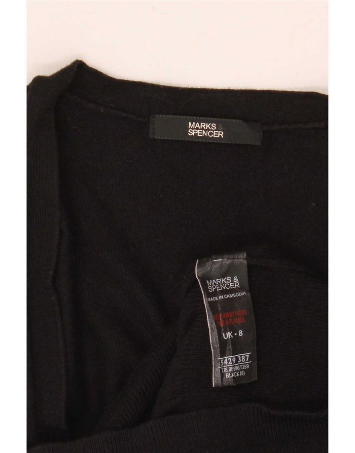 Marks & Spencer Γυναικείο πουλόβερ Longline Cardigan UK 8 Small Black Viscose