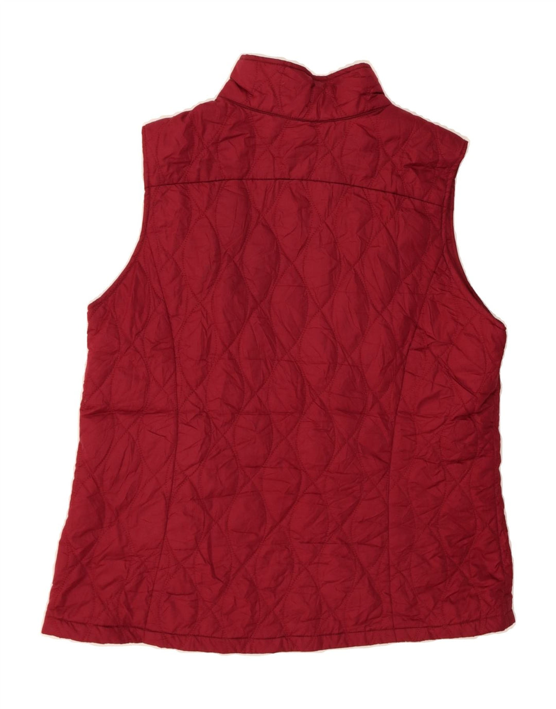 EDDIE BAUER Womens Quilted Gilet UK 16 Large Burgundy Polyester Vintage Eddie Bauer and Second-Hand Eddie Bauer from Messina Hembry 