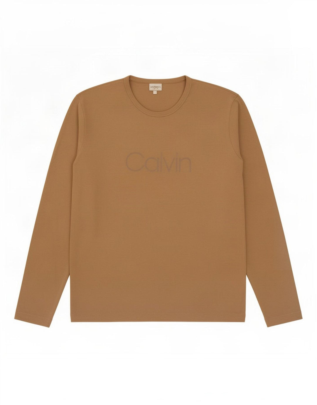 Calvin Klein Ανδρικό γραφικό τοπ μακρυμάνικο μεγάλο μπεζ