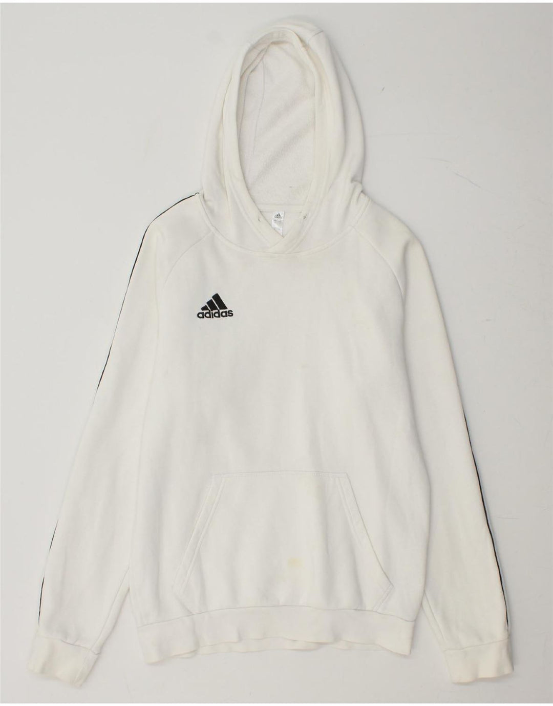 Ανδρικό μπλουζάκι με κουκούλα ADIDAS Μικρό λευκό βαμβακερό