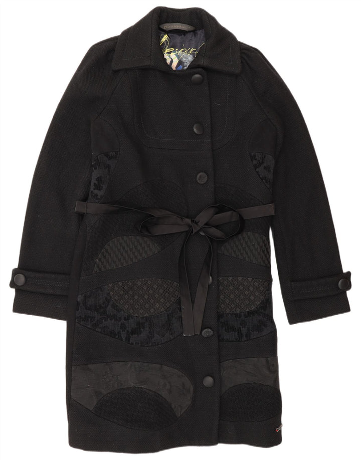 Γυναικείο πανωφόρι Desigual EU 44 XL Μαύρο φλοράλ μαλλί