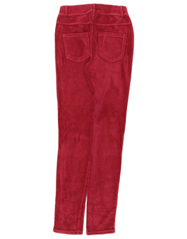 Benetton Girls Slim Corduroy Παντελόνι 11-12 ετών 2XL W24 L29 Βουργουνδίας