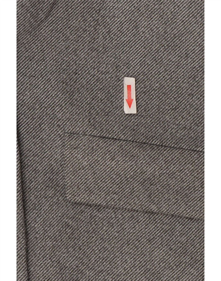Zara Γυναικείο Παλτό με διπλό στήθος UK 10 Small Grey Polyester