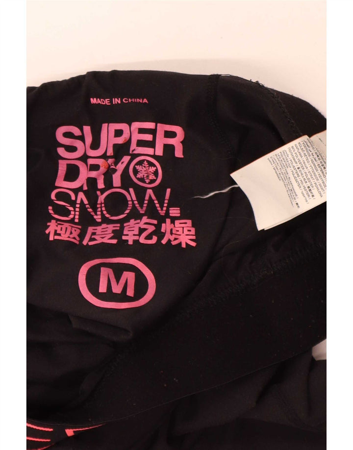 Γυναικεία γραφικά κολάν Superdry UK 14 Medium Black Polyester