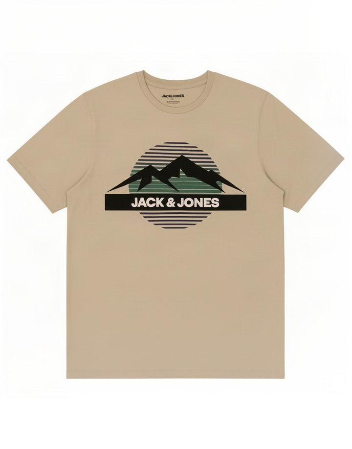 Ανδρικό γραφικό μπλουζάκι Jack & Jones, Βαμβακερό, μεσαίο σε λευκό χρώμα