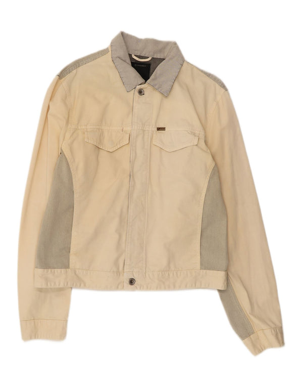 GAS Γυναικείο Τζιν Μπουφάν UK 18 XL Off White Colourblock