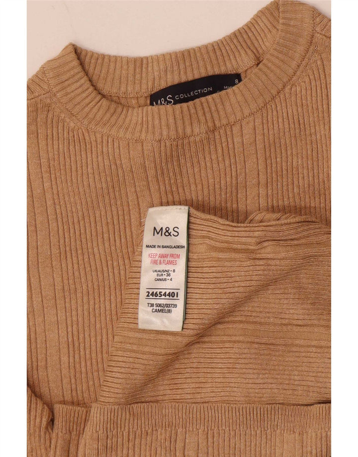 Marks & Spencer Γυναικείο τοπ μακρυμάνικο UK 8 Μικρή μπεζ βισκόζη